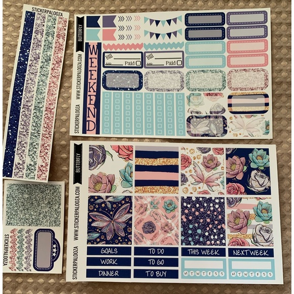 Stickerpalooza butterfly planner sticker set, NWT, - Picture 3 of 12
